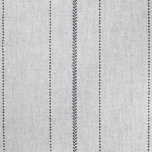 Inari Deep Blue - Curtain fabric with Dark Blue striped print