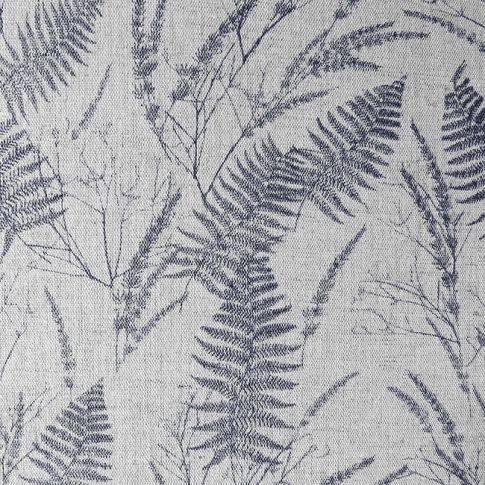 Fernia Deep Blue - Fabric for curtains with Dark Blue pattern