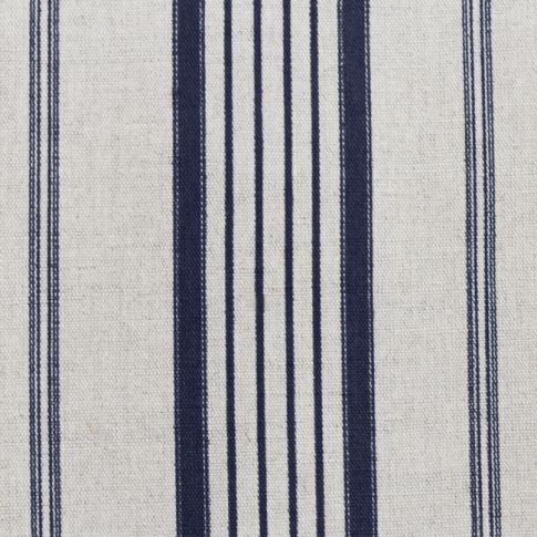 Freja Deep Blue - Curtain fabric with Dark Blue stripes