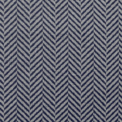 Hugo Deep Blue Curtain fabric, abstract blue herringbone pattern