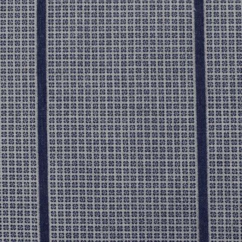 Marta Deep Blue Curtain fabric, abstract blue geometric pattern