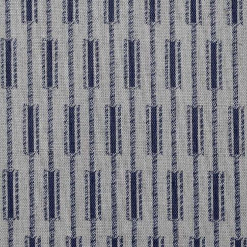 Millie Deep Blue - Curtain fabric, abstract Blue geometric pattern