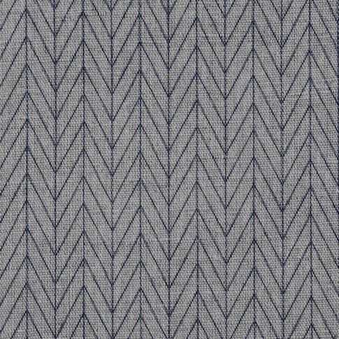 Ollie Deep Blue Curtain fabric, abstract blue herringbone pattern