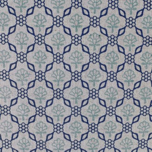 Hilla Blues - Curtain fabric, abstract Blue pattern