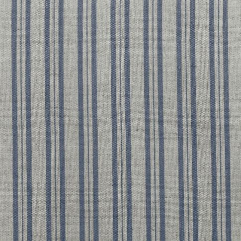 Olga Denim - Curtain fabric with Blue stripes