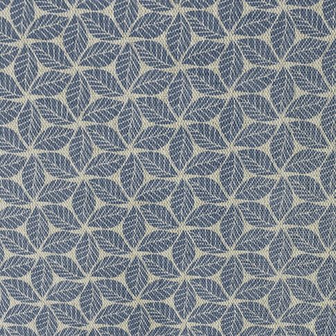 Saana Denim - Curtain fabric, abstract Blue geometric pattern