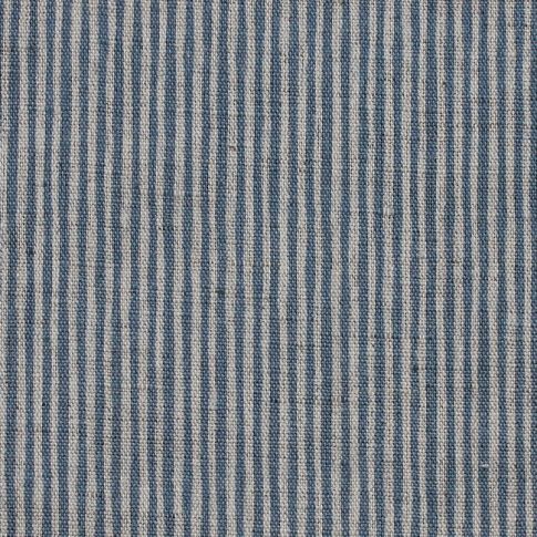 Laila Denim - Curtain fabric with Blue stripes