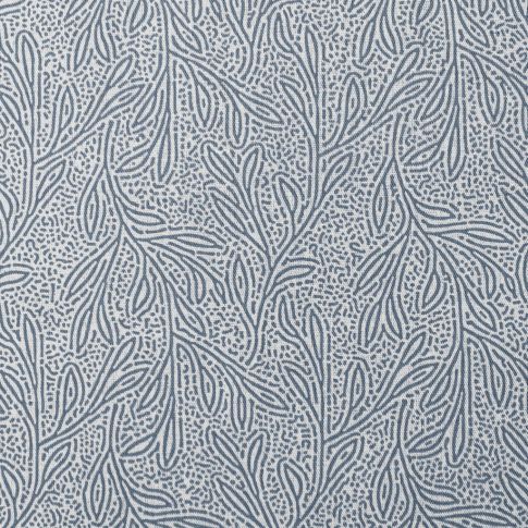 Alma Denim  - Curtain fabric with Blue botanical print