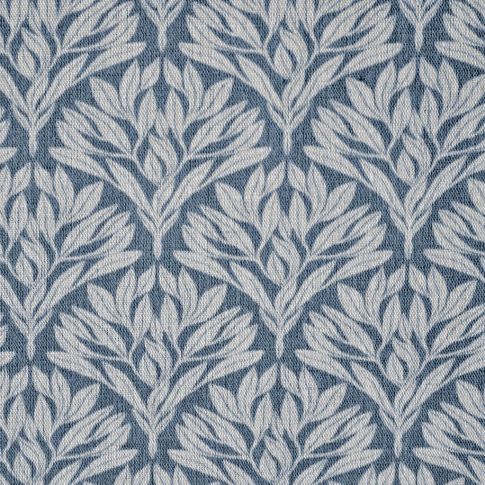 Birna Denim - Curtain fabric with Blue botanical print