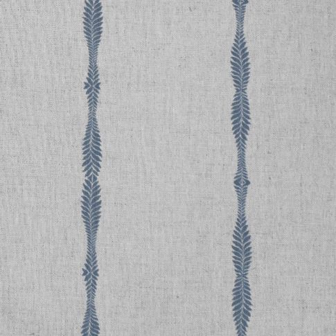 Irina Denim - Curtain fabric with Blue abstract print