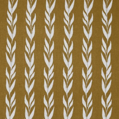 Helle-INV Dijon - curtain fabric with Yellow striped print