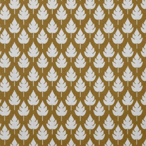 Kira Dijon - Curtain fabric with Yellow botanical print