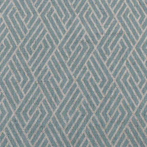 Vera Duck Egg - Natural curtain fabric, Light Blue contemporary print