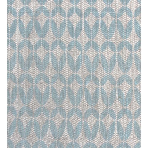 Siruna Duck Egg - Natural curtain fabric, Light Blue contemporary print