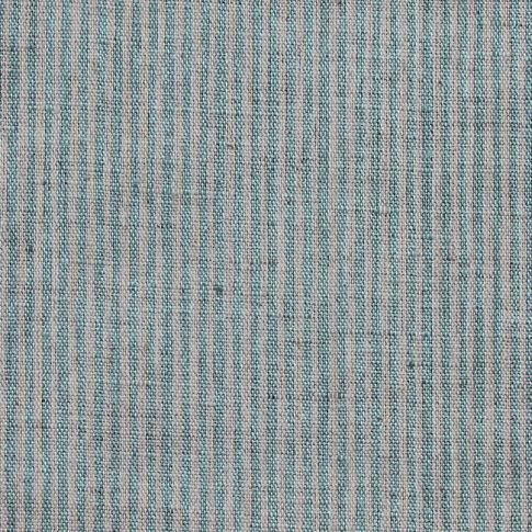 Laila Duck Egg - Curtain fabric with light Blue stripes