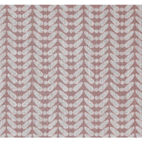 Hirlev-INV Dusty Pink - Natural curtain fabric, Pink contemporary print