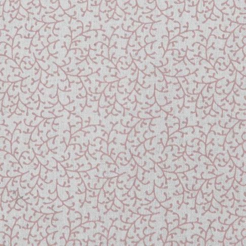 Phila Dusty Pink - Curtain fabric with Pink botanical print
