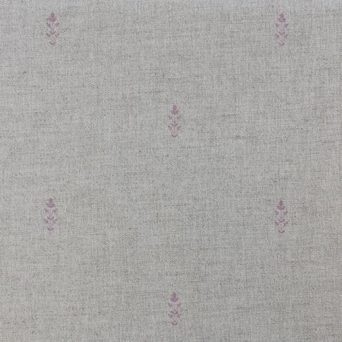 Asli Dusty Pink - Natural fabric with classical Pink pattern
