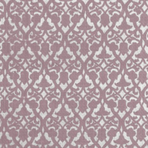 Lola Dusty Pink - White curtain fabric printed with Pink