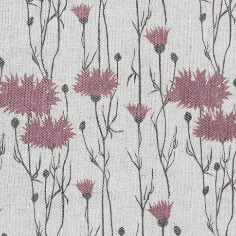 Margrete Dusty Pink - Curtain fabric with Pink print