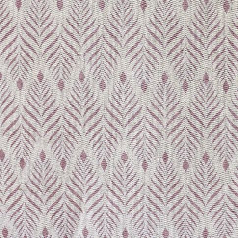 Sylvia Dusty Pink - Pink abstract print on Natural fabric