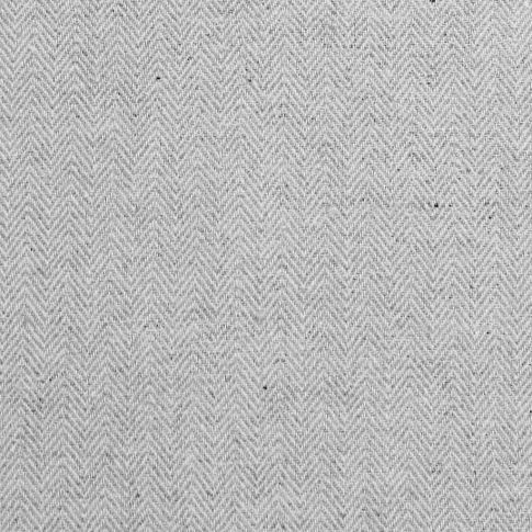 Edda Dove Grey - Herringbone fabric for curtains, White and Grey