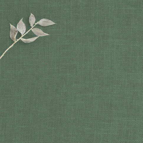 Enni Moss Green - Linen Cotton fabric for curtains and blinds.