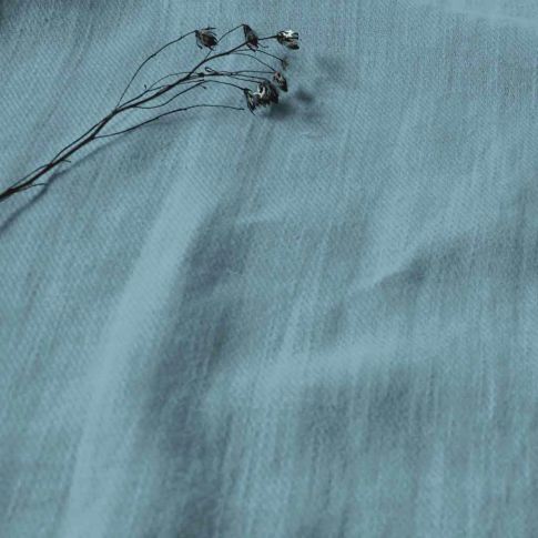 Enni Bluejay - Blue Linen Cotton fabric for curtains and blinds.