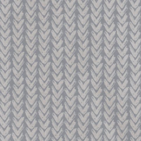Fia Greige - Linen curtain fabric, abstract Grey pattern