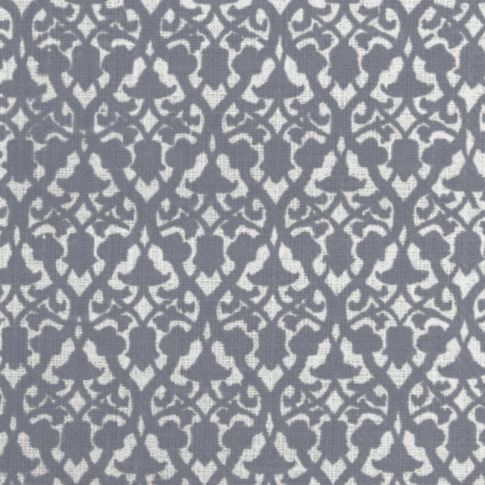 Lola Greige - White curtain fabric printed with Greige