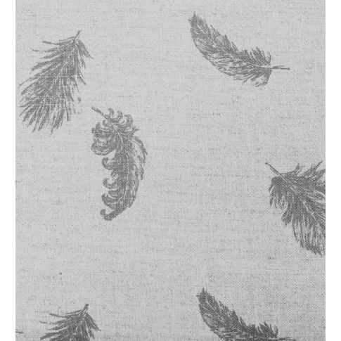 Feathers Greige - Curtain fabric with greige feathers print