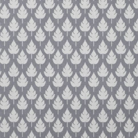 Kira Greige - Curtain fabric with Grey botanical print