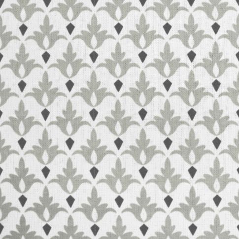 Fiona Greige Clay - curtain fabric with Dusty Grey print