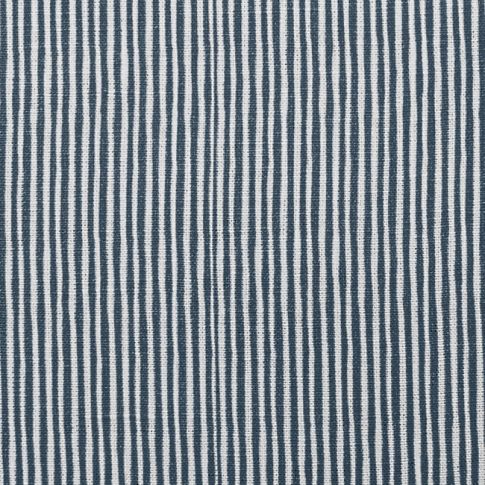 Maisa Ink - Linen curtain fabric, Dark Blue stripes