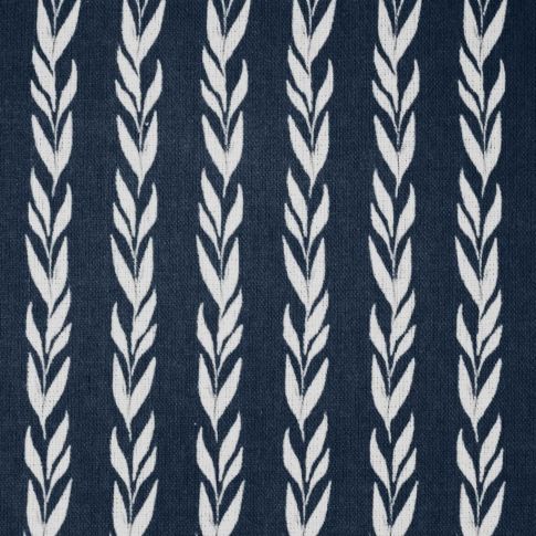 Helle-INV Ink - curtain fabric with Dark Blue striped print