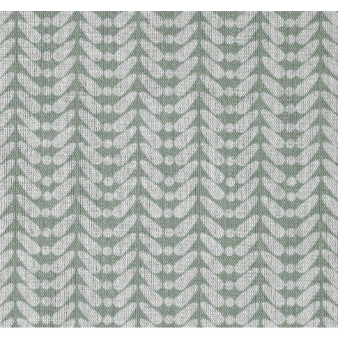 Hirlev-INV Jade Mist - Natural curtain fabric, Green contemporary print