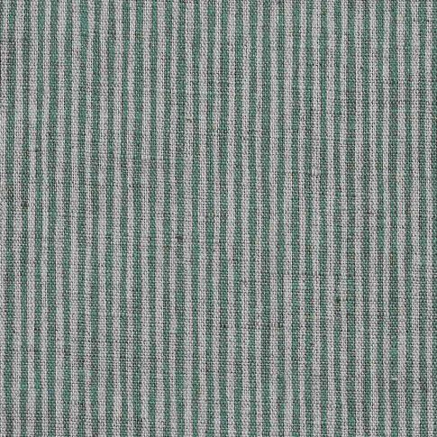 Laila Jade Mist - Curtain fabric with Green stripes