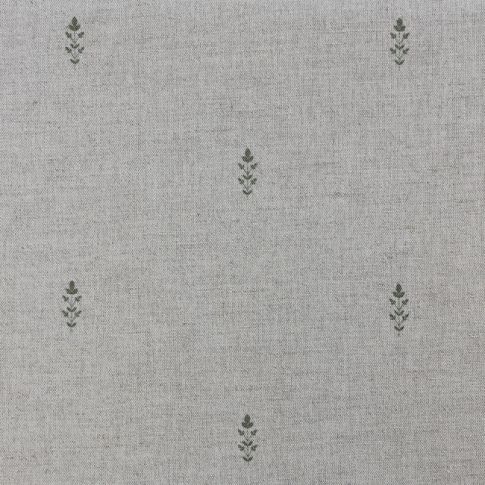 Asli Khaki - Natural fabric with classical Green pattern