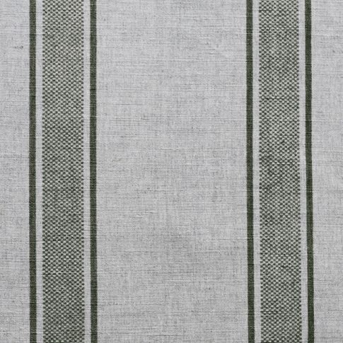 Bella Khaki - Curtain fabric with Green stripes