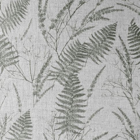 Fernia Khaki - Fabric for curtains with Green pattern