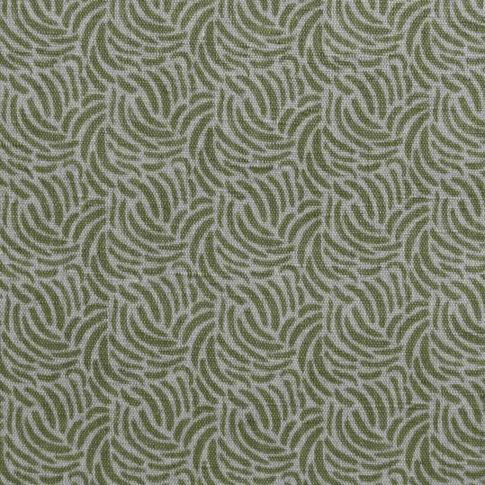 Malena Khaki - Green patterned fabric