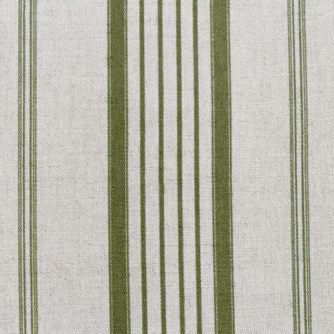 Freja Leaf - Curtain fabric with Green stripes