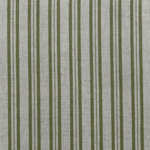 Olga Leaf - Curtain fabric with Green stripes