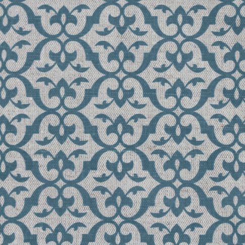 Brita Marine - Curtain fabric printed with Blue