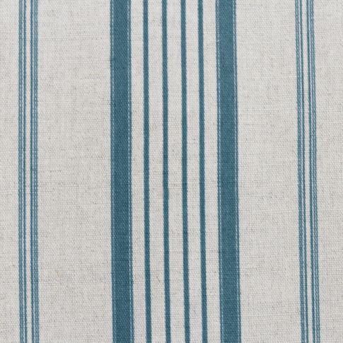 Freja Marine - Curtain fabric with Blue stripes