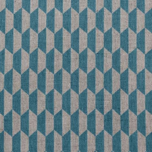 Lana Marine - Fabric for curtains, Blue Print