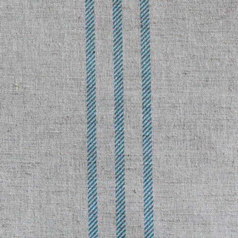 Telma Marine - Curtain fabric with Blue stripes