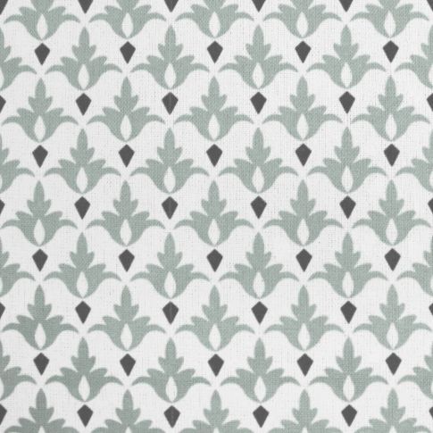 Fiona Meadow - Green Linen mix fabric, Patterned