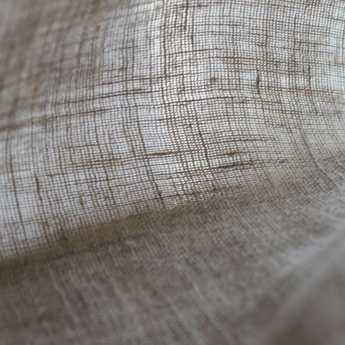 Milla Natural - Natural Colour prewashed sheer linen fabric for curtains