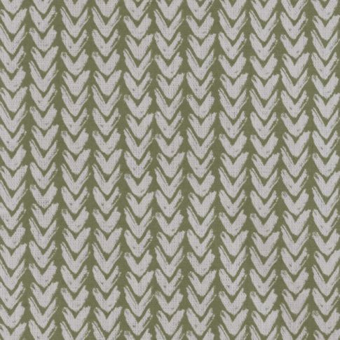 Fia Moss - Linen curtain fabric, abstract Green pattern